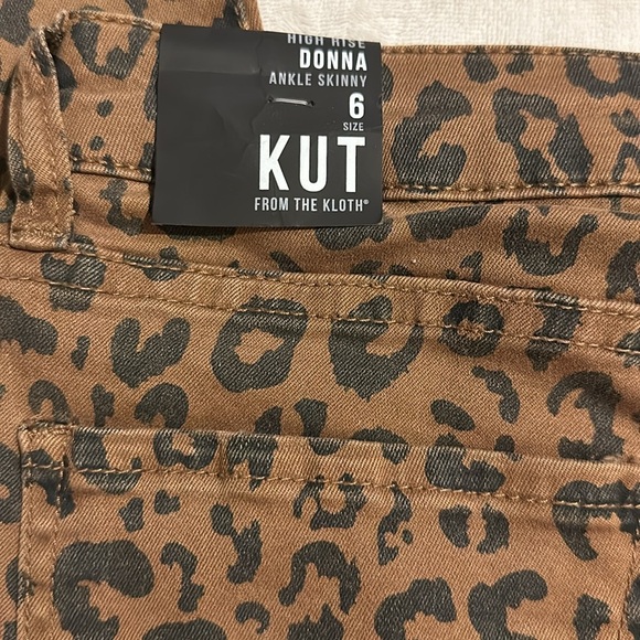 NWT Kut From the Kloth Donna Leopard Print High Waist Skinny Ankle jeans - Picture 9 of 14